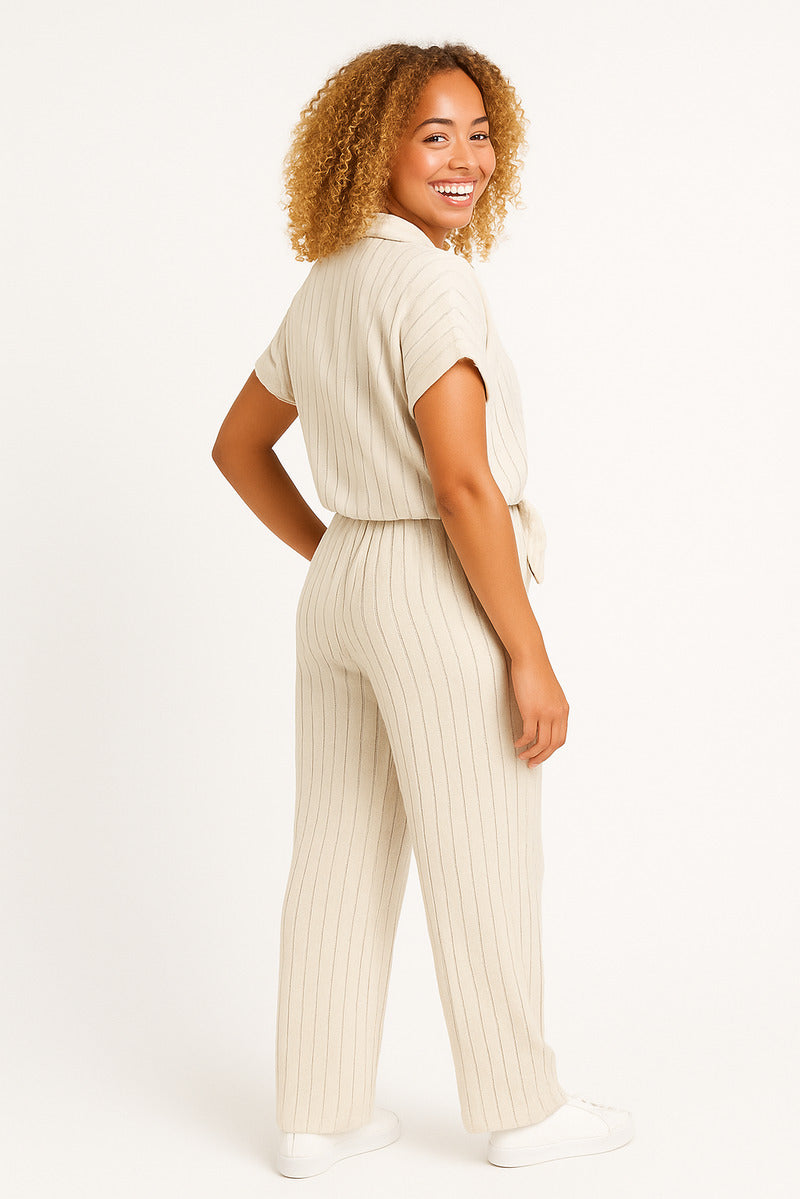 Premium Striped Lounge Co-ord Set – Effortless Elegance