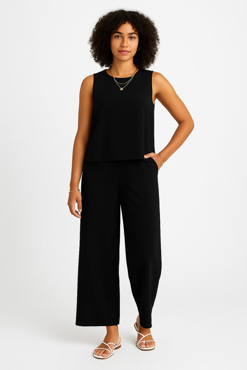 Chic Linen-Feel Two-Piece Set 1+1 Free