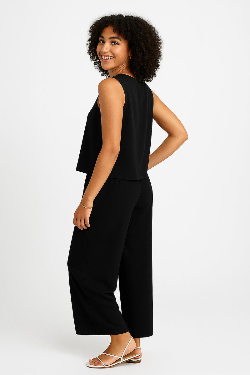 Chic Linen-Feel Two-Piece Set 1+1 Free