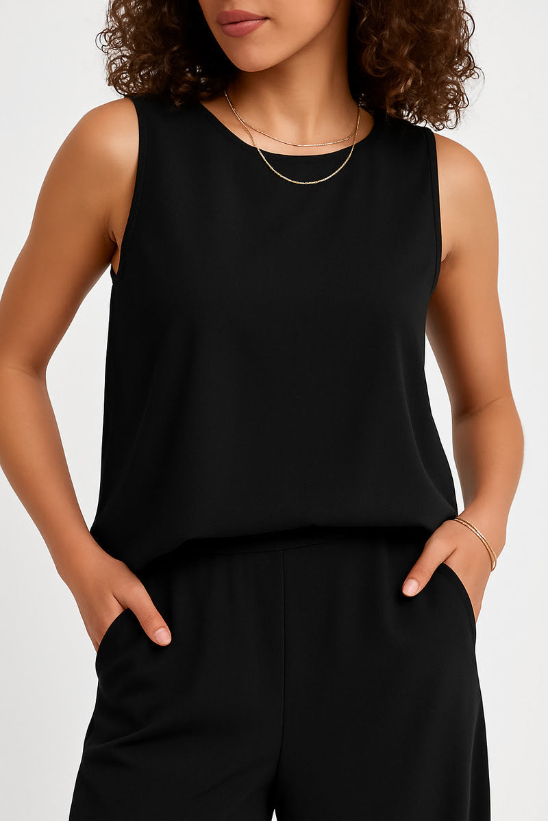 Chic Linen-Feel Two-Piece Set 1+1 Free