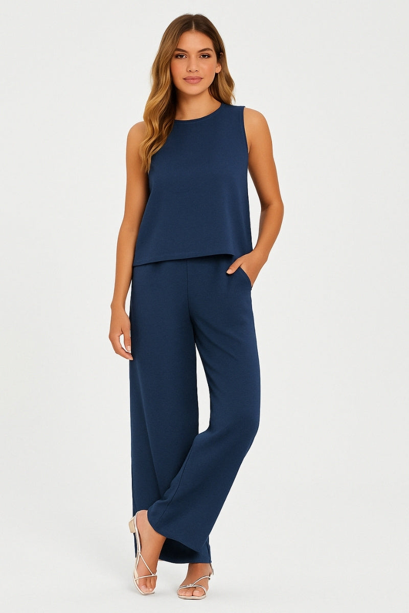 Chic Linen-Feel Two-Piece Set 1+1 Free