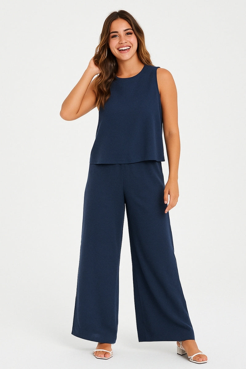 Chic Linen-Feel Two-Piece Set 1+1 Free