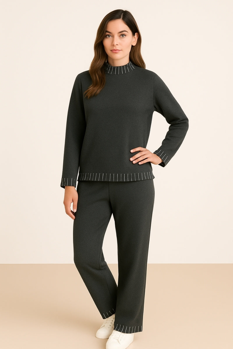 Knit Lounge Co-ord – Dark Grey