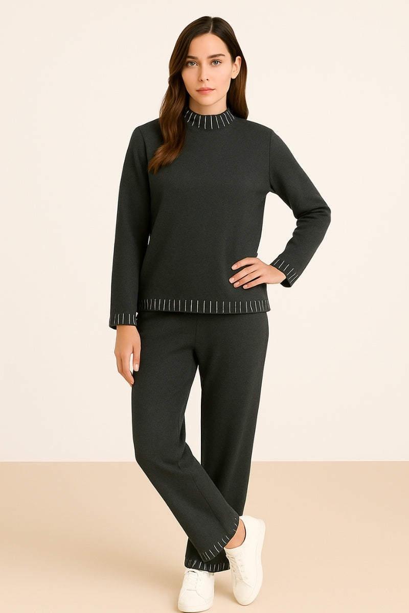 Knit Lounge Co-ord – Dark Grey